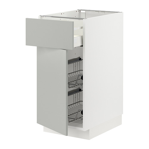 METOD/MAXIMERA põrandakapp, traatkorv/sahtel/uks