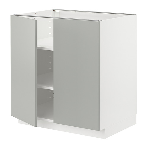 METOD base cabinet with shelves/2 doors