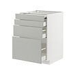 METOD/MAXIMERA bc w pull-out work surface/3drw