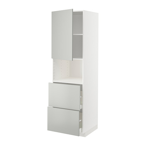 METOD/MAXIMERA hi cab f micro w door/2 drawers