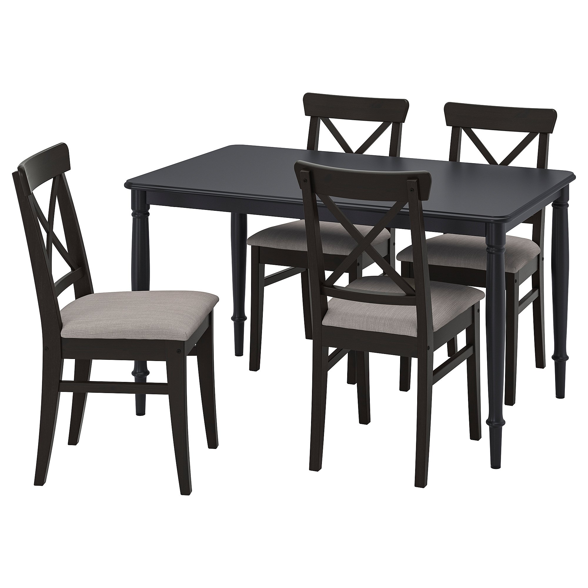Ikea Dining Table Set DANDERYD/INGOLF Table And Chairs Black