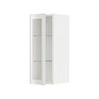 METOD wall cabinet w shelves/glass door