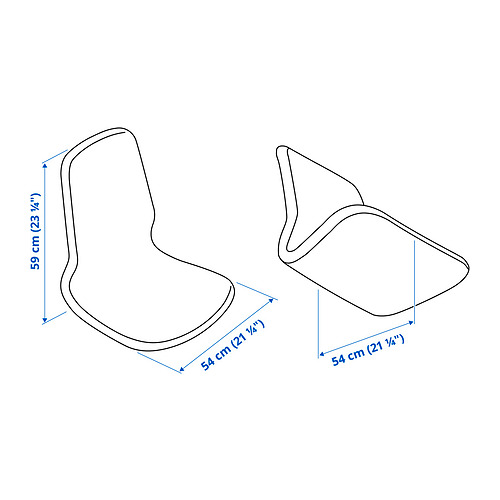 LÅNGFJÄLL seat shell with high back