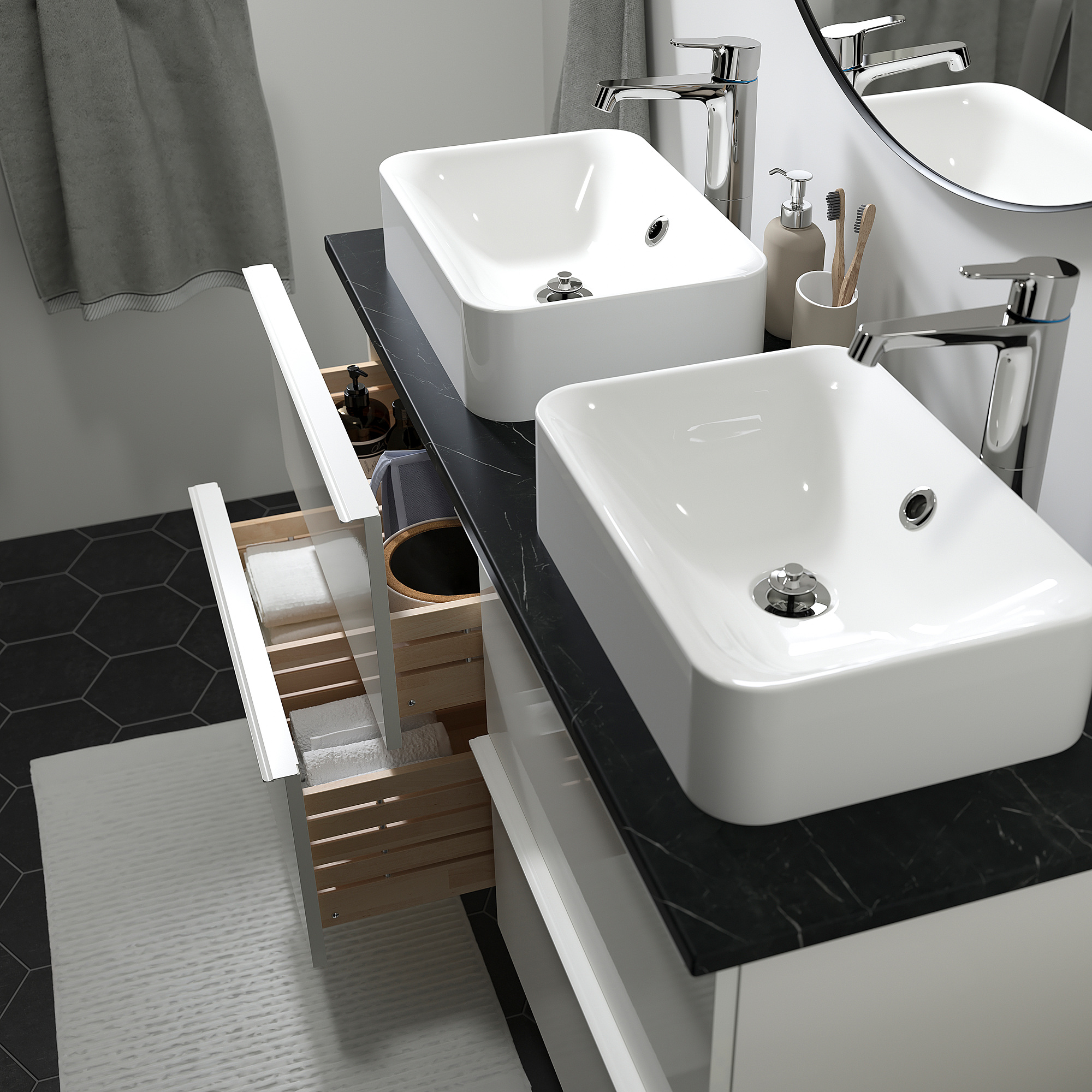 HÖRVIK/GODMORGON/TOLKEN шкаф со столешницей 45x32 раковина | IKEA Eesti
