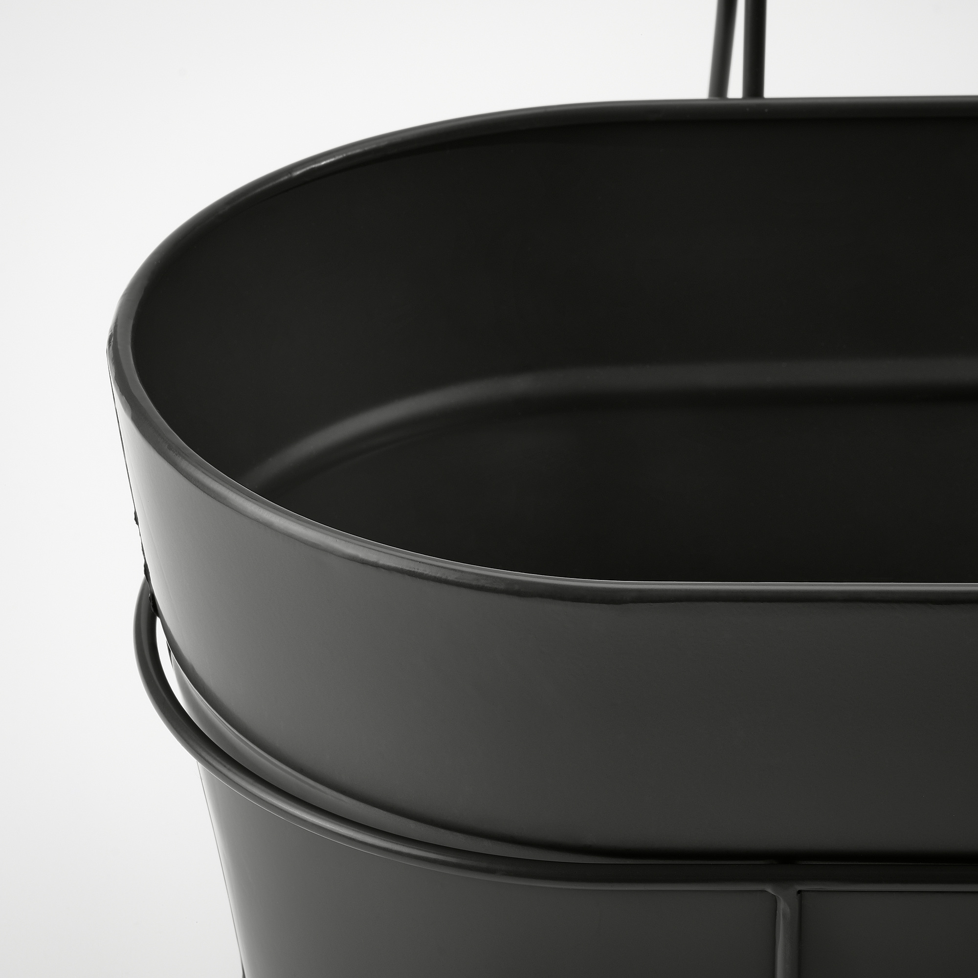 VITLÖK flower box with holder in/outdoor black 20x17 cm IKEA Latvija