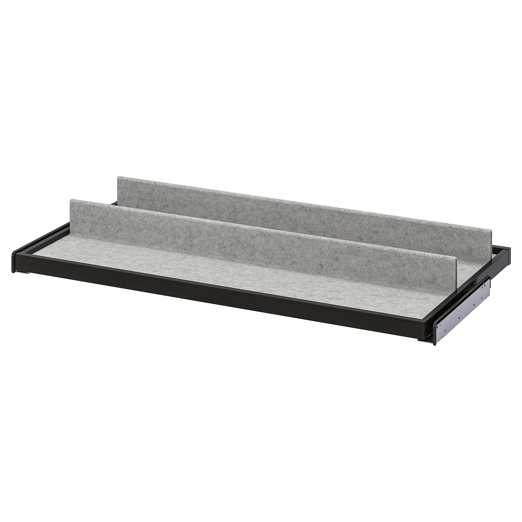 KOMPLEMENT pullout tray with shoe insert blackbrown/light grey 96