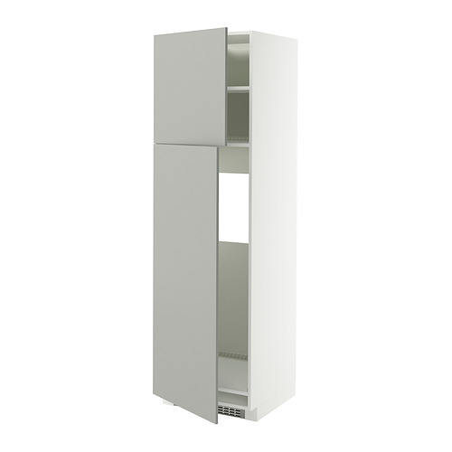 METOD high cabinet for fridge w 2 doors