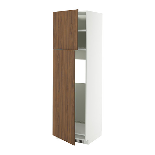 METOD high cabinet for fridge w 2 doors