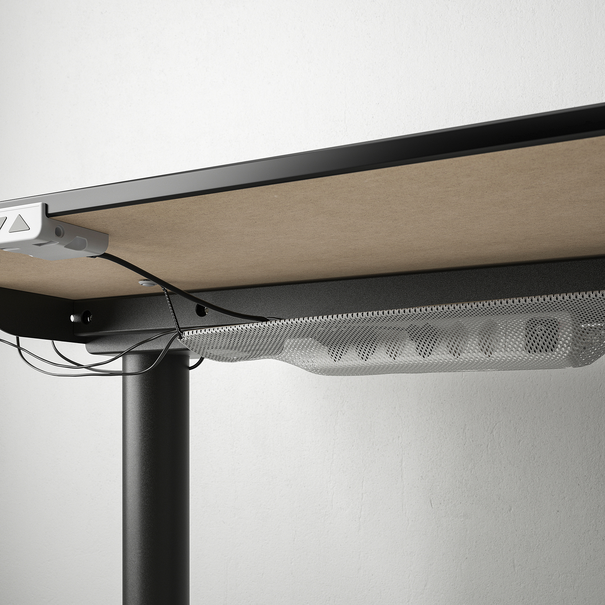 BEKANT desk sit/stand black stained ash veneer/black 160x80 cm IKEA