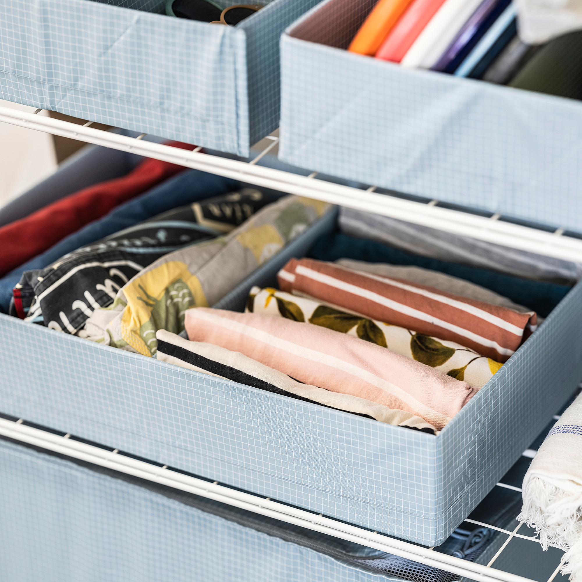 STUK box with compartments bluegrey 34x51x10 cm IKEA Latvija