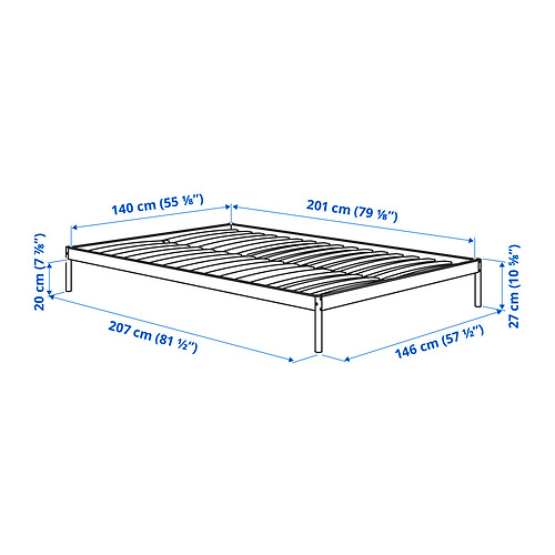 VEVELSTAD bed frame