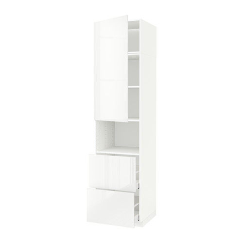 METOD/MAXIMERA hi cab f micro w door/2 drawers
