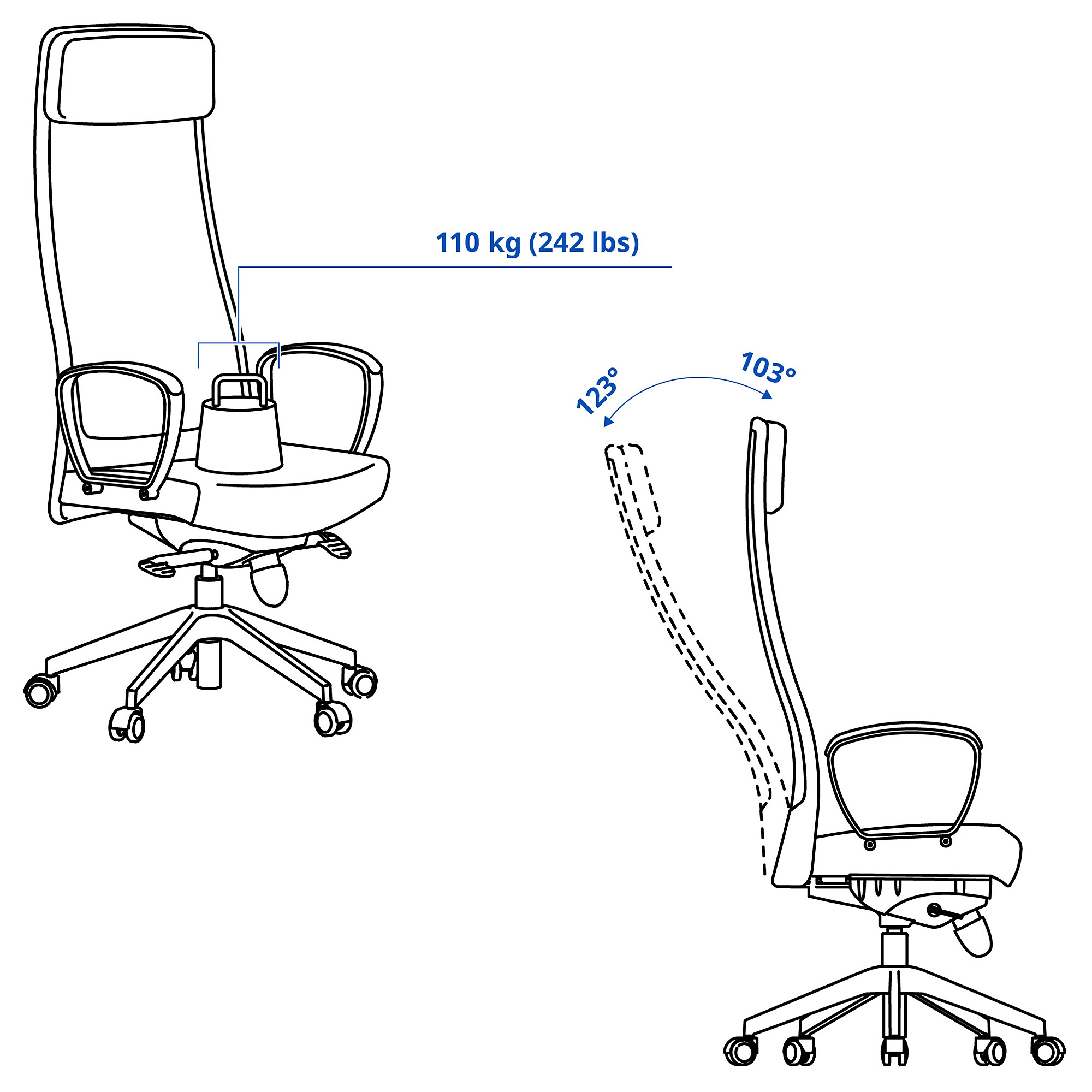 MARKUS office chair Vissle dark grey IKEA Eesti