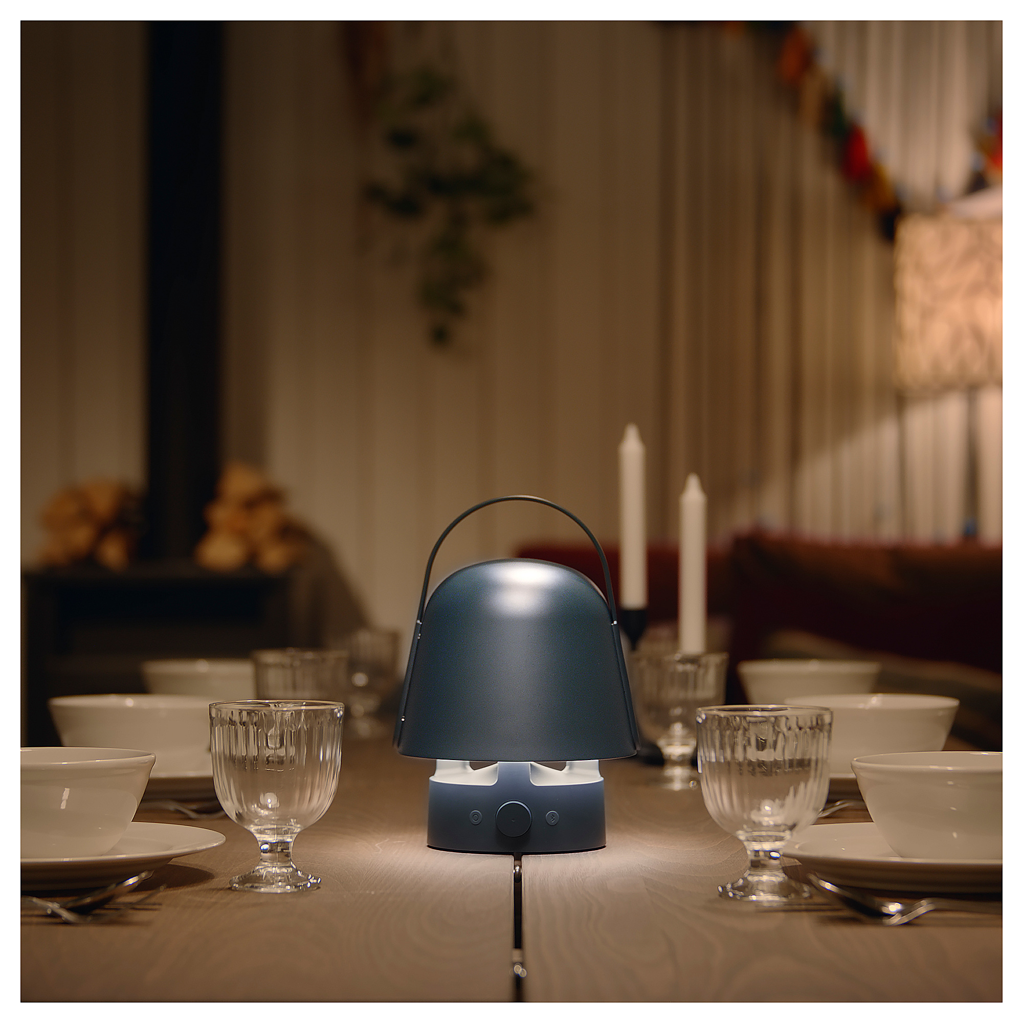 VAPPEBY bluetooth speaker lamp outdoor/blue IKEA Lietuva