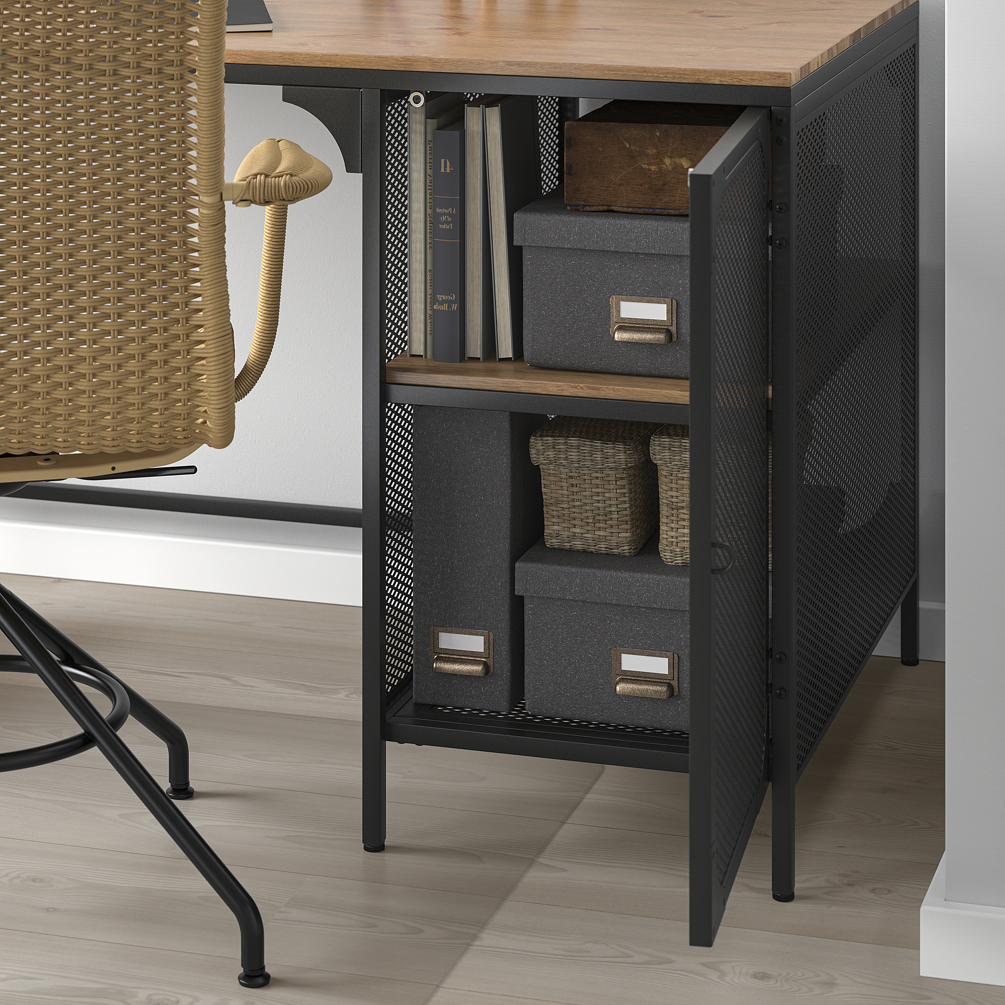 HJÄLPA wire basket with pull-out rail white | IKEA Lietuva