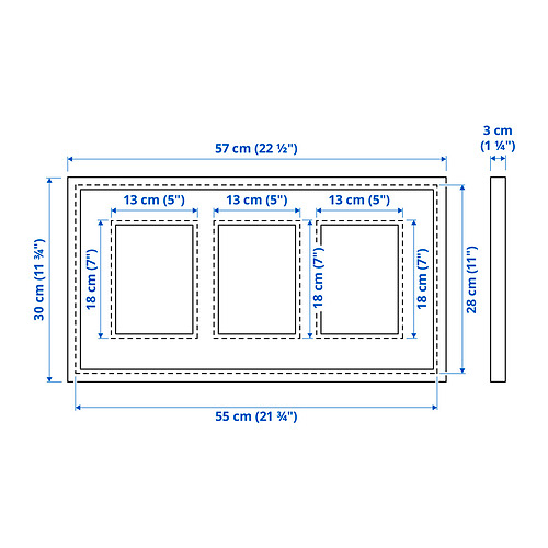 RÖDALM рама для 3 картин