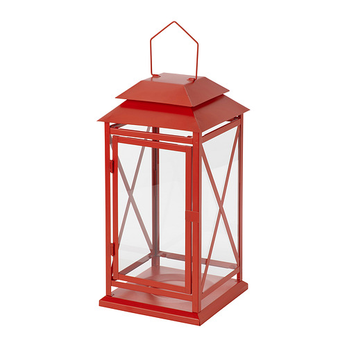 VINTERFINT, lantern for pillar candle, in/out
