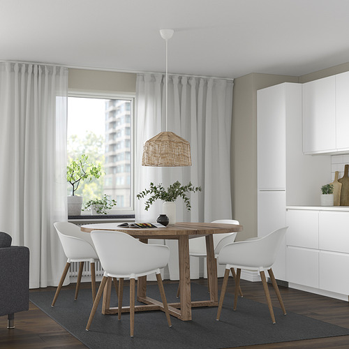 MÖRBYLÅNGA/GRÖNSTA, table and 4 chairs with armrests