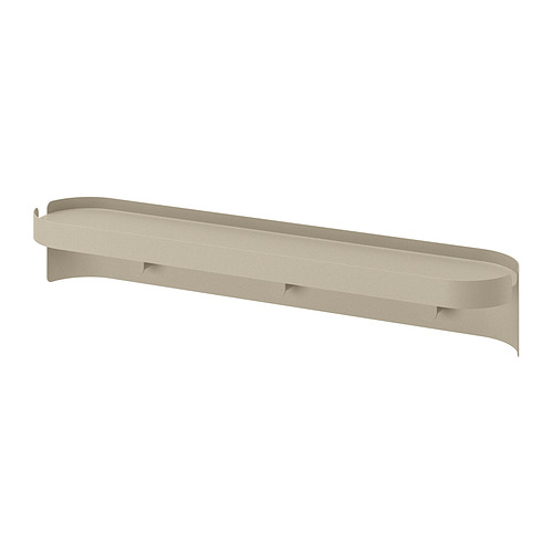 FLORSJÖN, wall shelf with 3 hooks