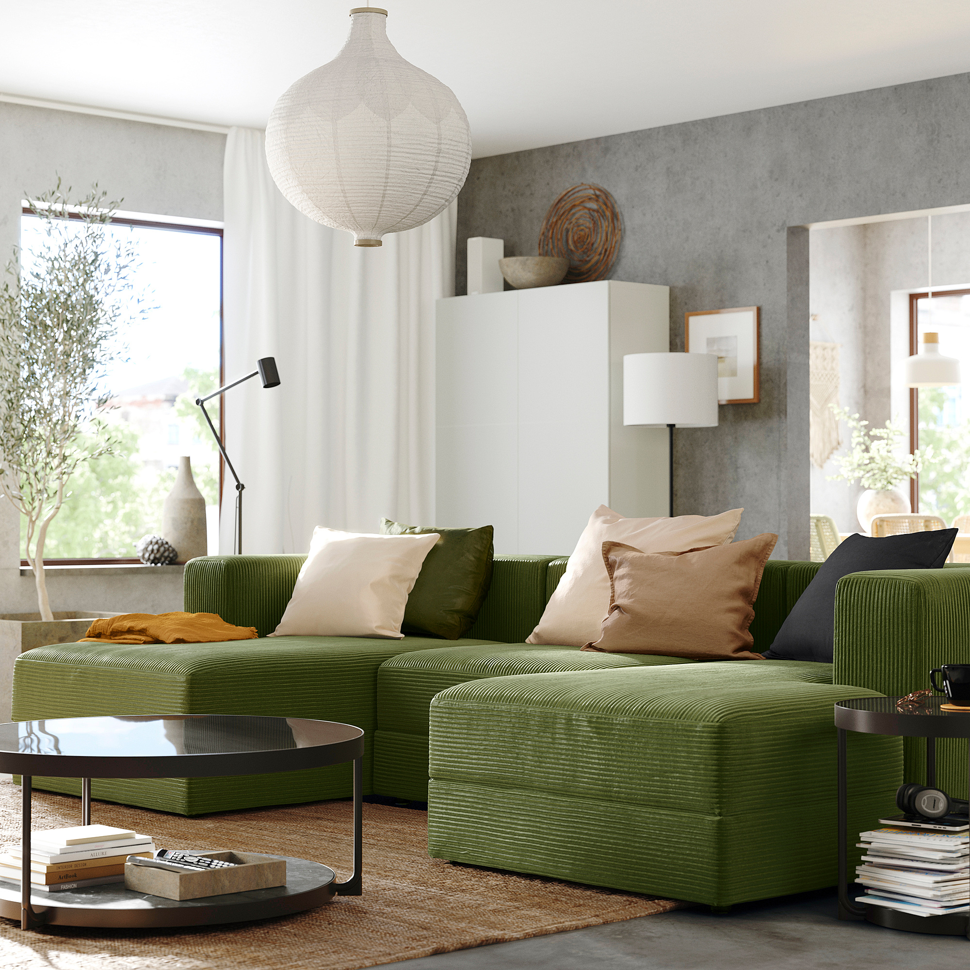 3-seat modular sofa IKEA JÄTTEBO JÄTTEBO 3-seat modular sofa Samsala grey-beige | IKEA Lietuva