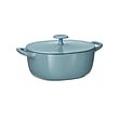 Enamelled cast iron light beige/dark grey-blue