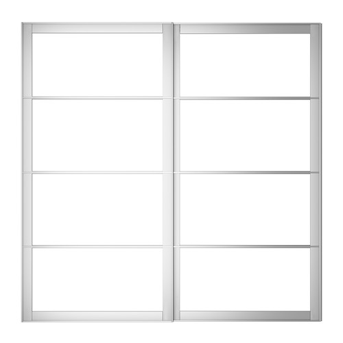 PAX pair of sliding door frames w rail aluminium 200x201 cm IKEA Eesti