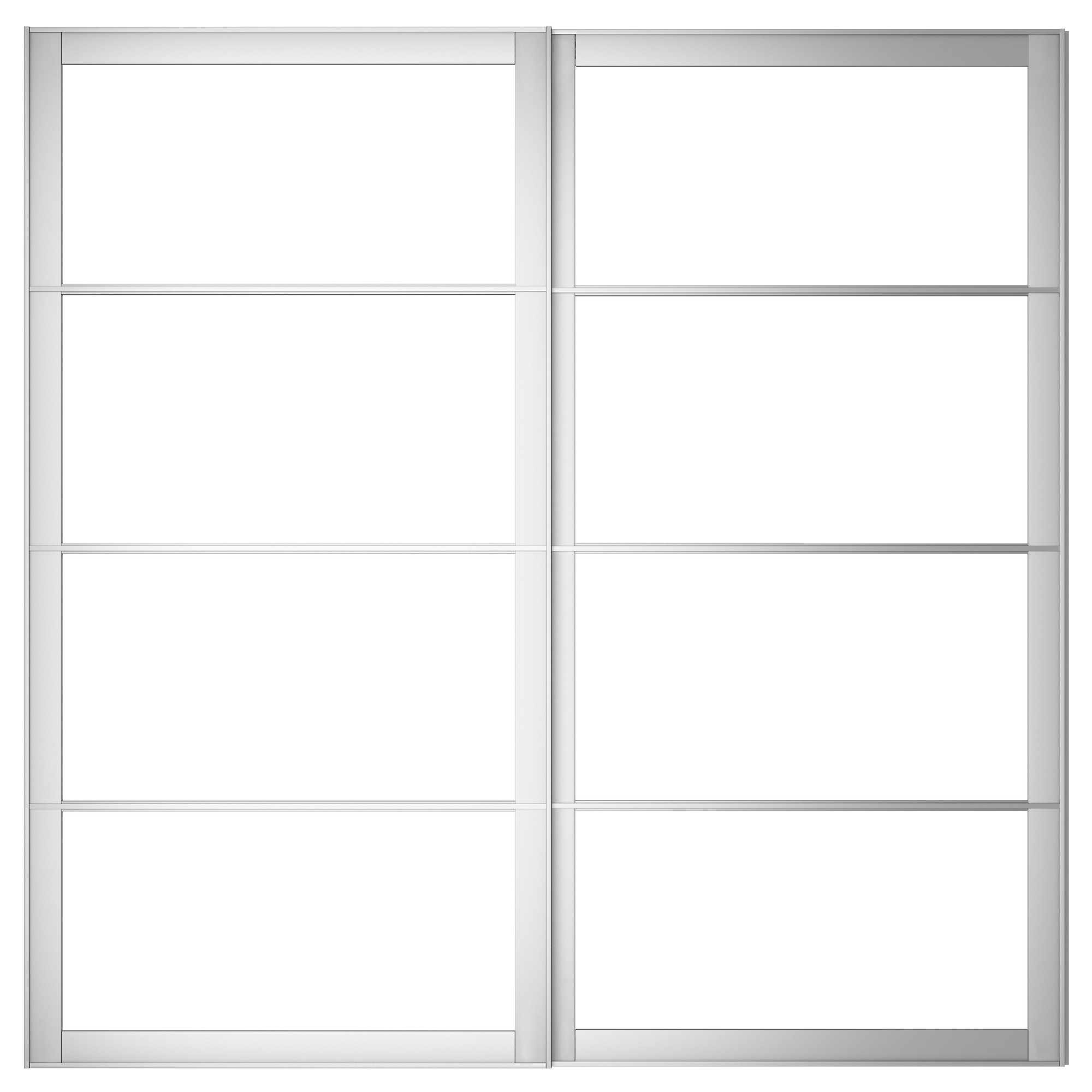 PAX pair of sliding door frames w rail aluminium 200x201 cm IKEA Eesti