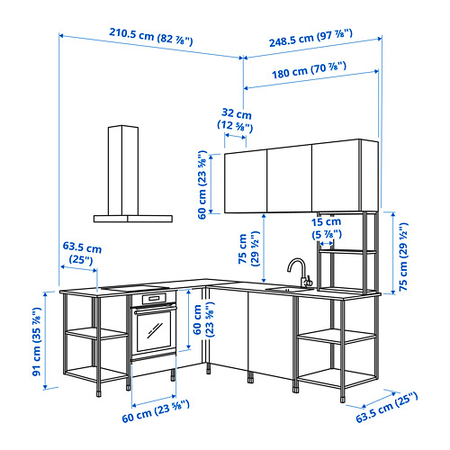 ENHET corner kitchen