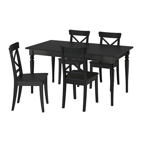 ROSENTORP/ROSENTORP, table and 4 chairs