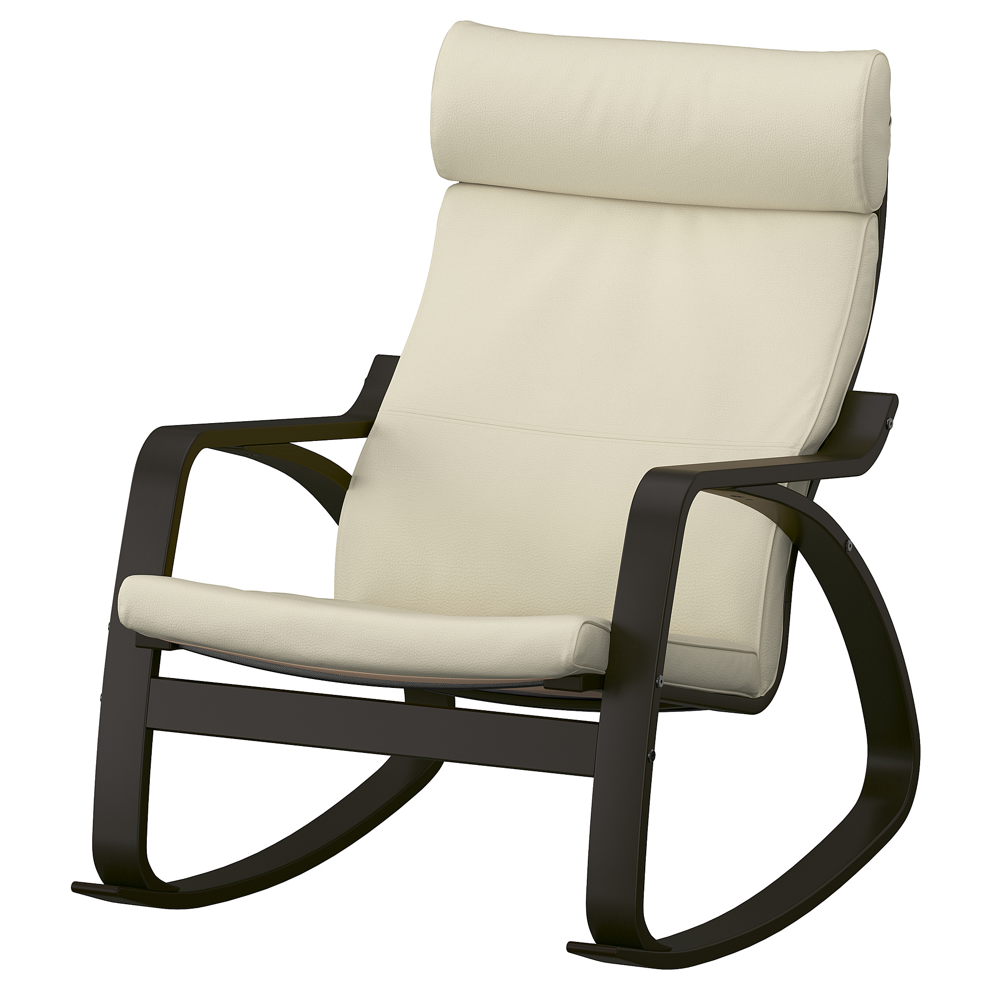 POÄNG rocking-chair black-brown/Glose eggshell IKEA Latvija
