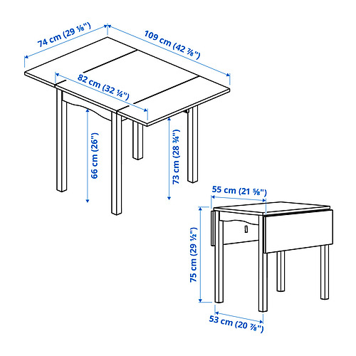 HAUGA/FRÖSVI table and 2 folding chairs
