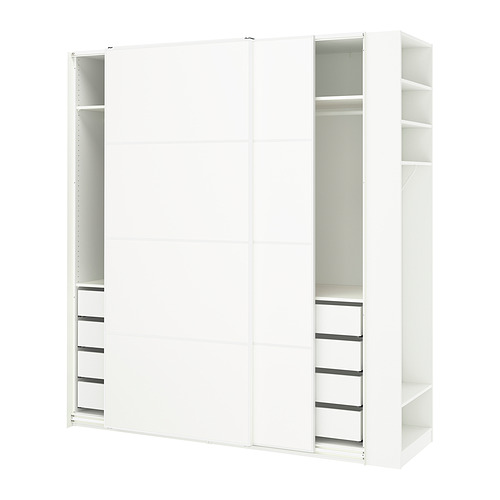 PAX/MEHAMN, wardrobe with sliding doors