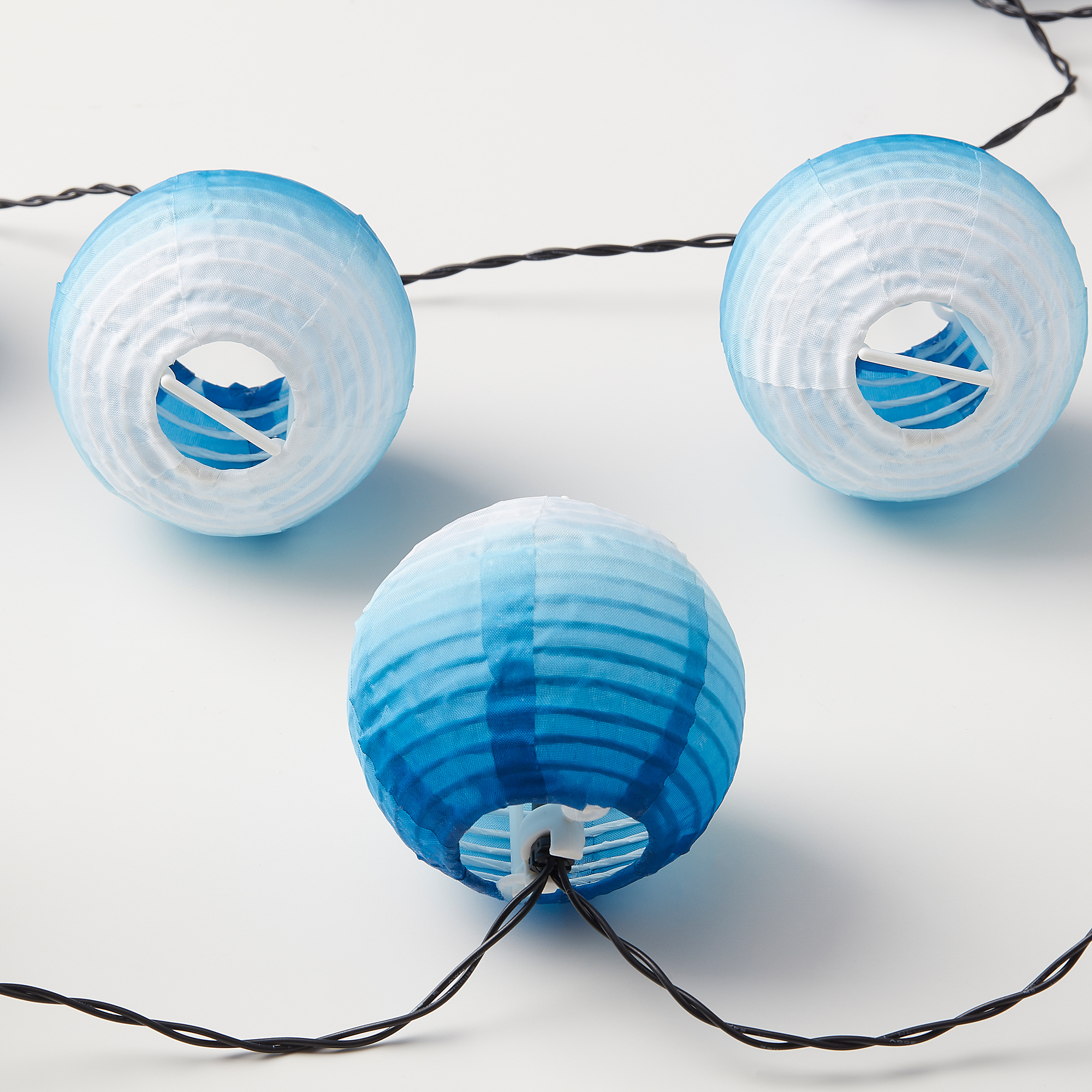 SOLVINDEN LED lighting chain with 12 bulbs outdoor globe/blue toned