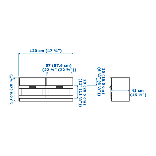 BRIMNES/BURHULT TV storage combination