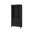 HEMNES vitrīna ar 3 atvilktnēm