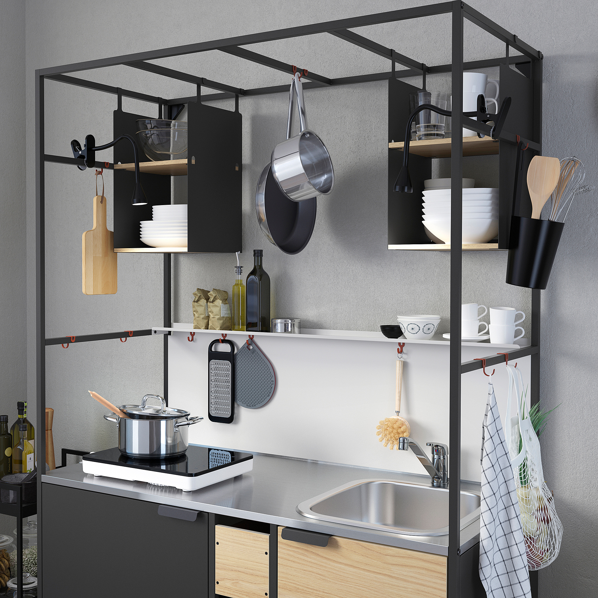 ÄSPINGE мини-кухня 120x60x202 см | IKEA Lietuva