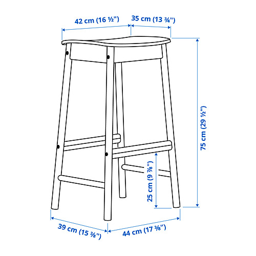 RÖNNINGE табурет барный
