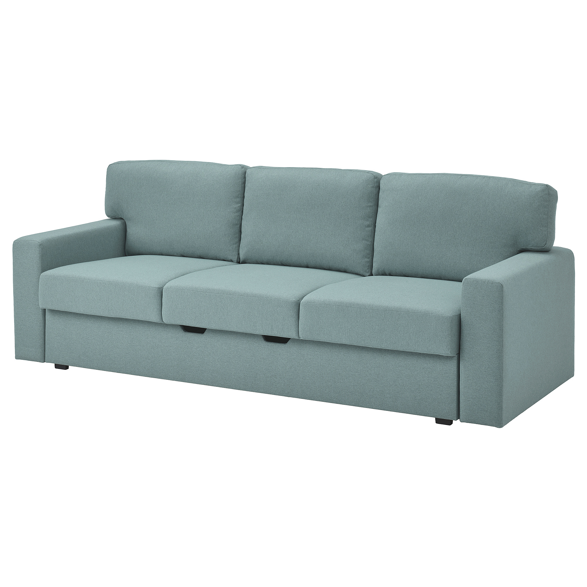 BÅRSLÖV 3-seat sofa-bed Tibbleby light grey-turquoise IKEA Latvija