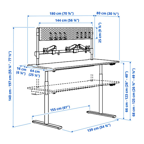 MÅLOMRÅDE геймерский стол-трансформер