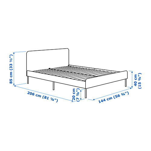 SLATTUM upholstered bed frame