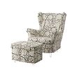 STRANDMON slipcover for armchair/footstool