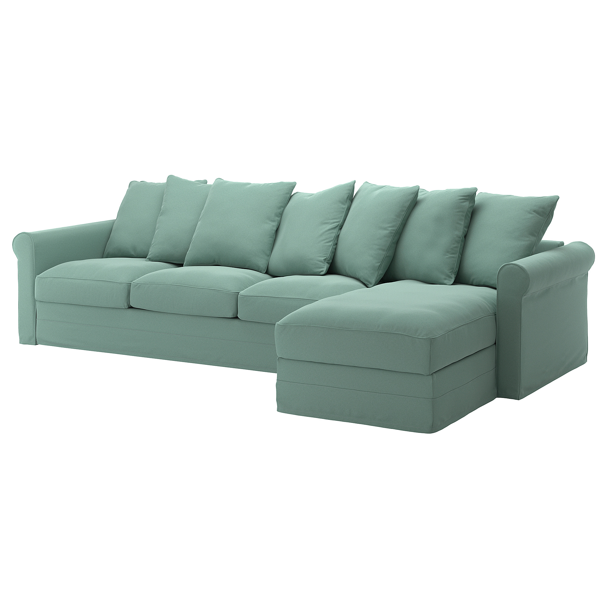 GRÖNLID 4seat sofa with chaise longue Ljungen light green IKEA Lietuva