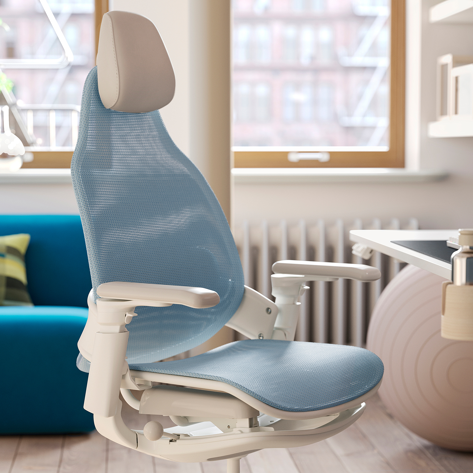 YOOL ユール YOchair Set BÄSTBOLL gaming chair blue/Mjuk light grey | IKEA Eesti