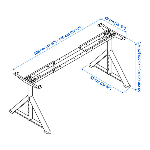 IDÅSEN, underframe for table top