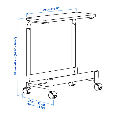 LÅNESPELARE computer cart with shelf