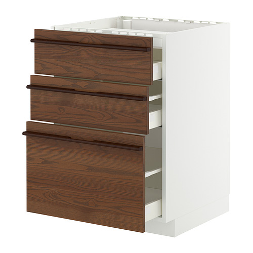 METOD/MAXIMERA base cab f hob/3 fronts/3 drawers