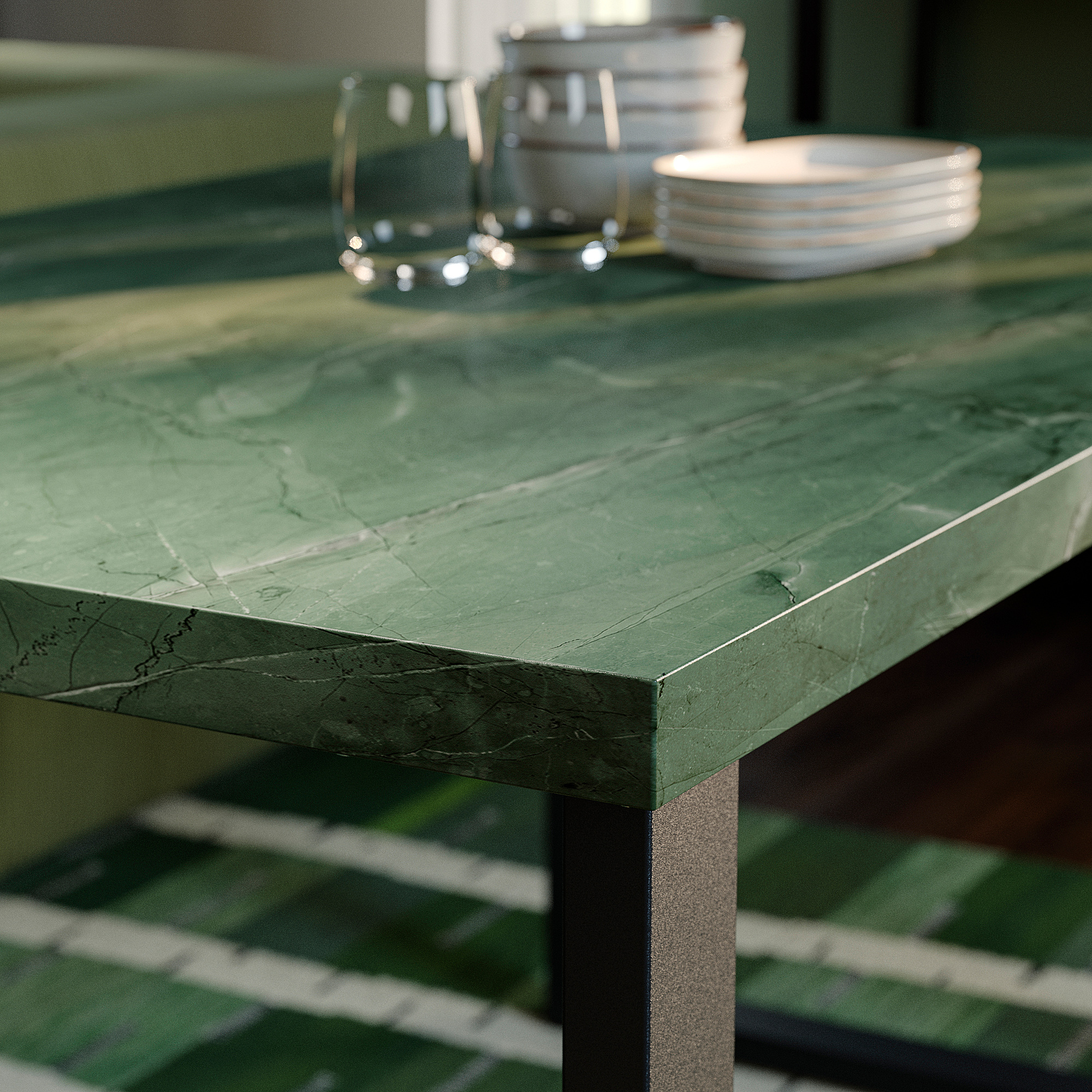 SKÅLSTA table top dark grey-green marble effect | IKEA Eesti