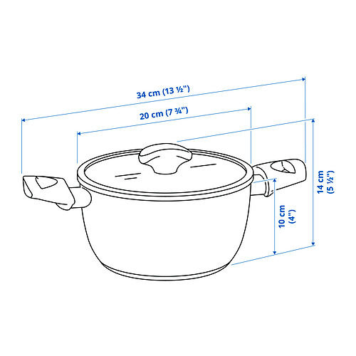 HUSKNUT кастрюля с крышкой