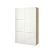 White stained oak effect/selsviken high-gloss/white (+90€)