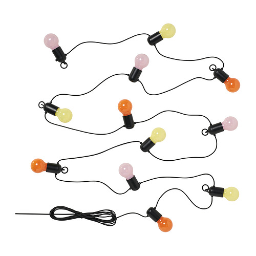 SOLVINDEN, LED lighting chain with 12 bulbs
